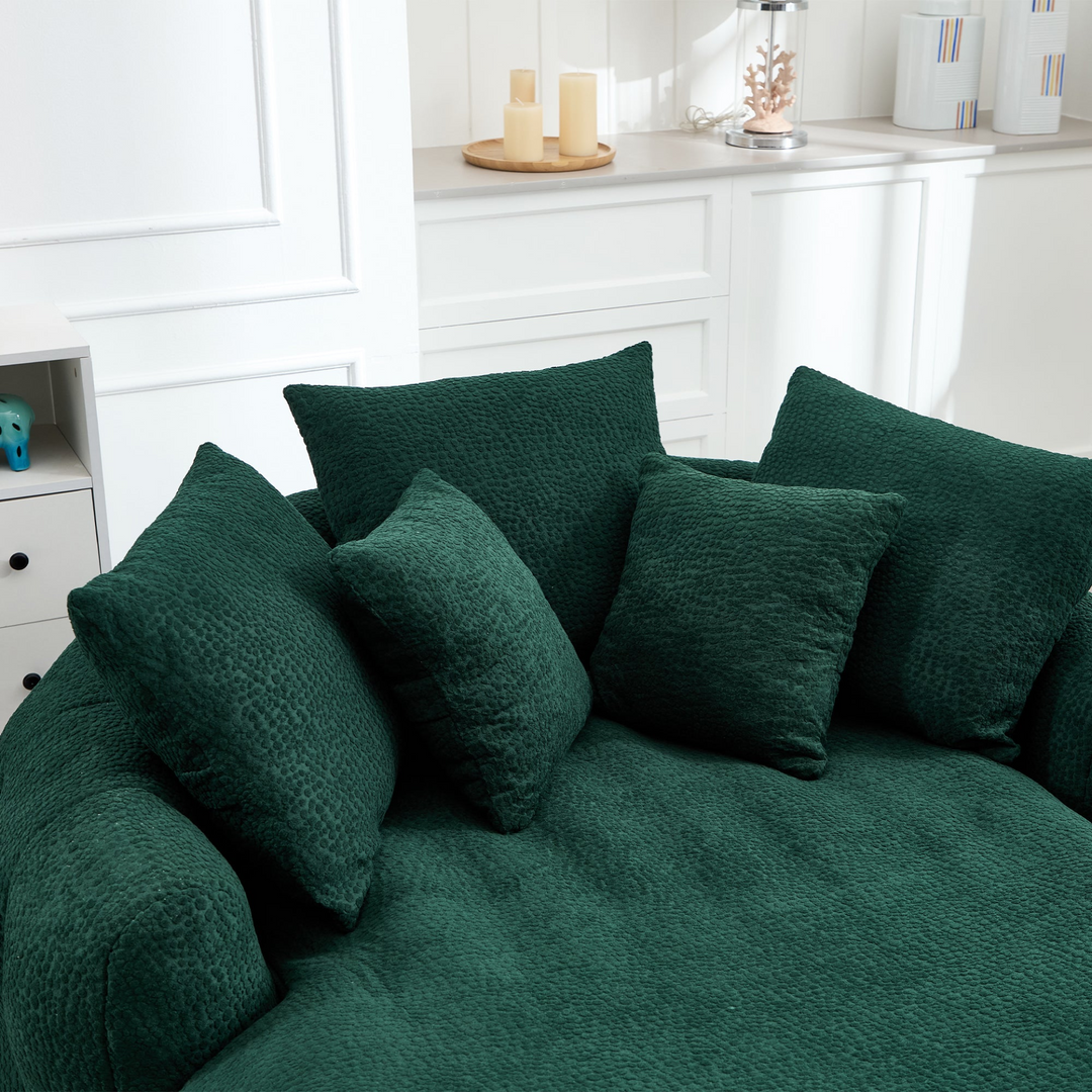 Buy farmhouse furniture Oversized Modern Cottage Farmhouse Oval Upholstered Bean Bag Sofa - Modern Cottage Farmhouse Furniture
