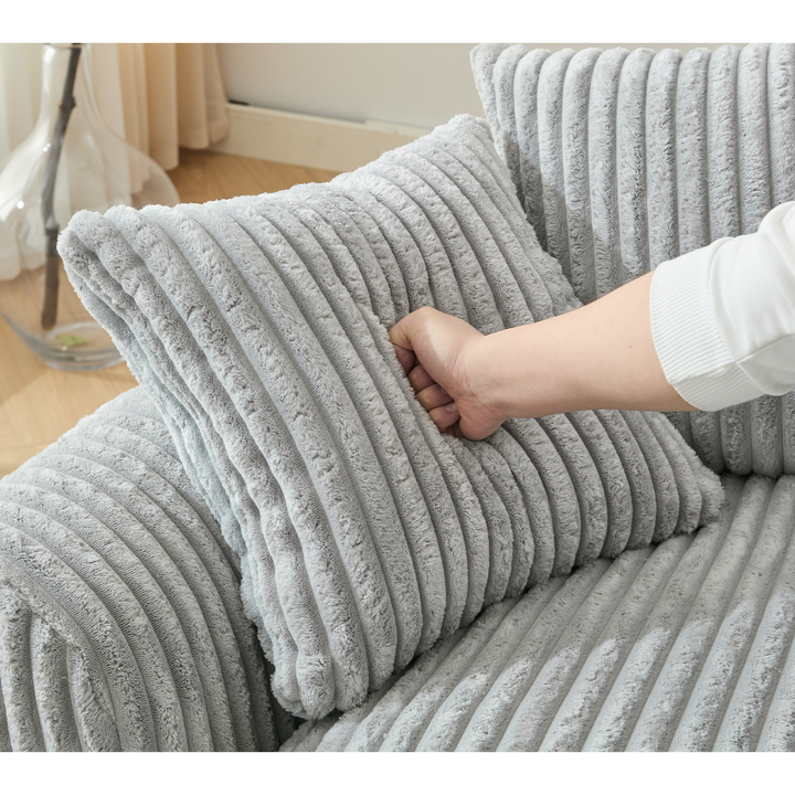 Buy farmhouse furniture Buy Best Farmhouse Sectional Sofa | 127-inch Cottage Farmhouse Curved L-Shape Sofa with 10 Cushions - Modern Cottage Farmhouse Furniture