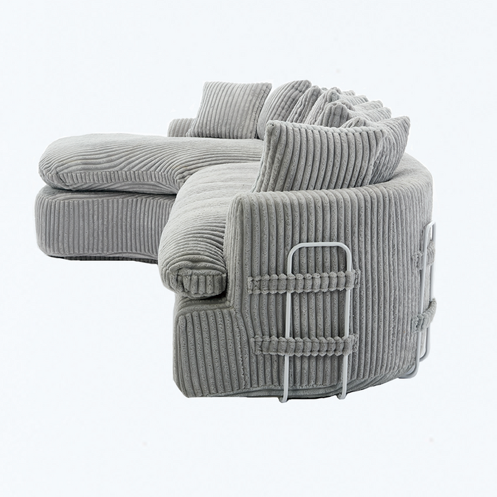 Buy farmhouse furniture Buy Best Farmhouse Sectional Sofa | 127-inch Cottage Farmhouse Curved L-Shape Sofa with 10 Cushions - Modern Cottage Farmhouse Furniture