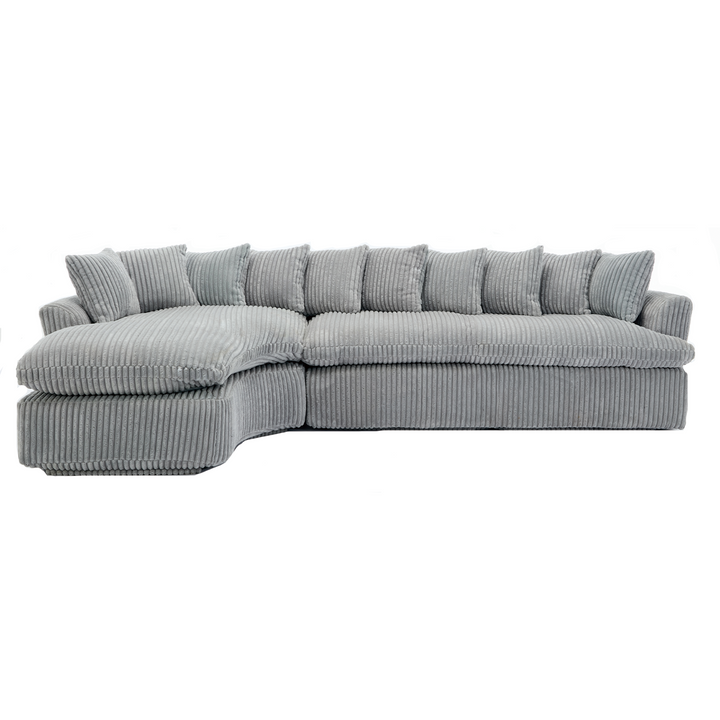 Buy farmhouse furniture Buy Best Farmhouse Sectional Sofa | 127-inch Cottage Farmhouse Curved L-Shape Sofa with 10 Cushions - Modern Cottage Farmhouse Furniture