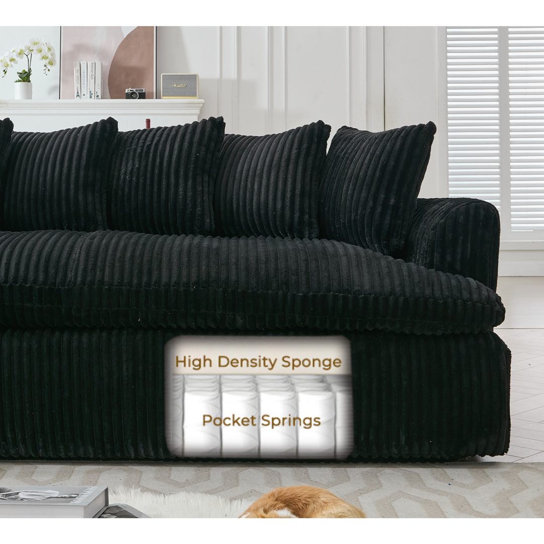 Buy farmhouse furniture Buy Best Farmhouse Sectional Sofa | 127-inch Cottage Farmhouse Curved L-Shape Sofa with 10 Cushions - Modern Cottage Farmhouse Furniture