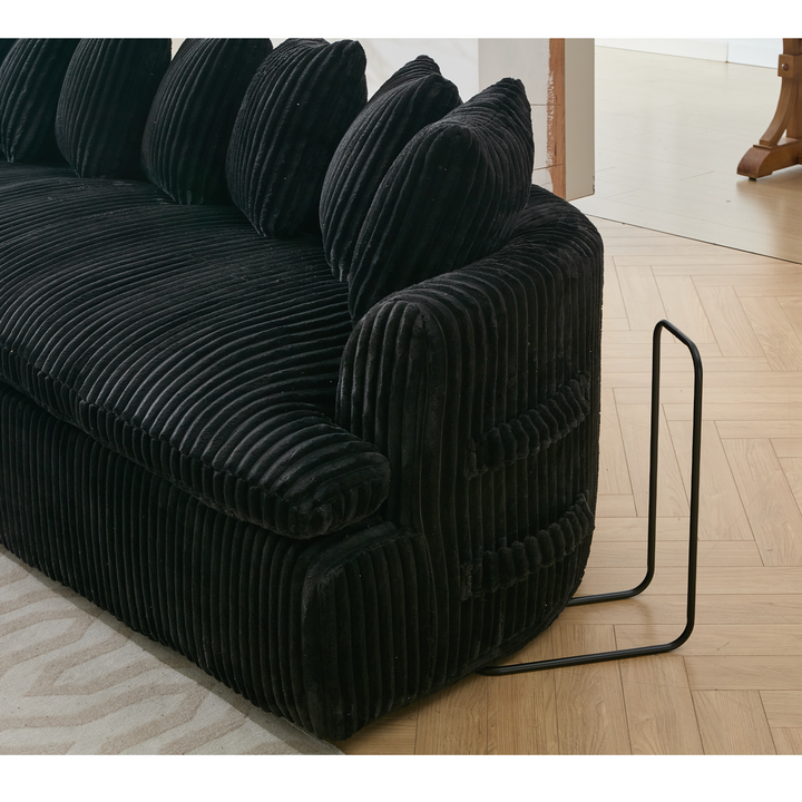 Buy farmhouse furniture Buy Best Farmhouse Sectional Sofa | 127-inch Cottage Farmhouse Curved L-Shape Sofa with 10 Cushions - Modern Cottage Farmhouse Furniture