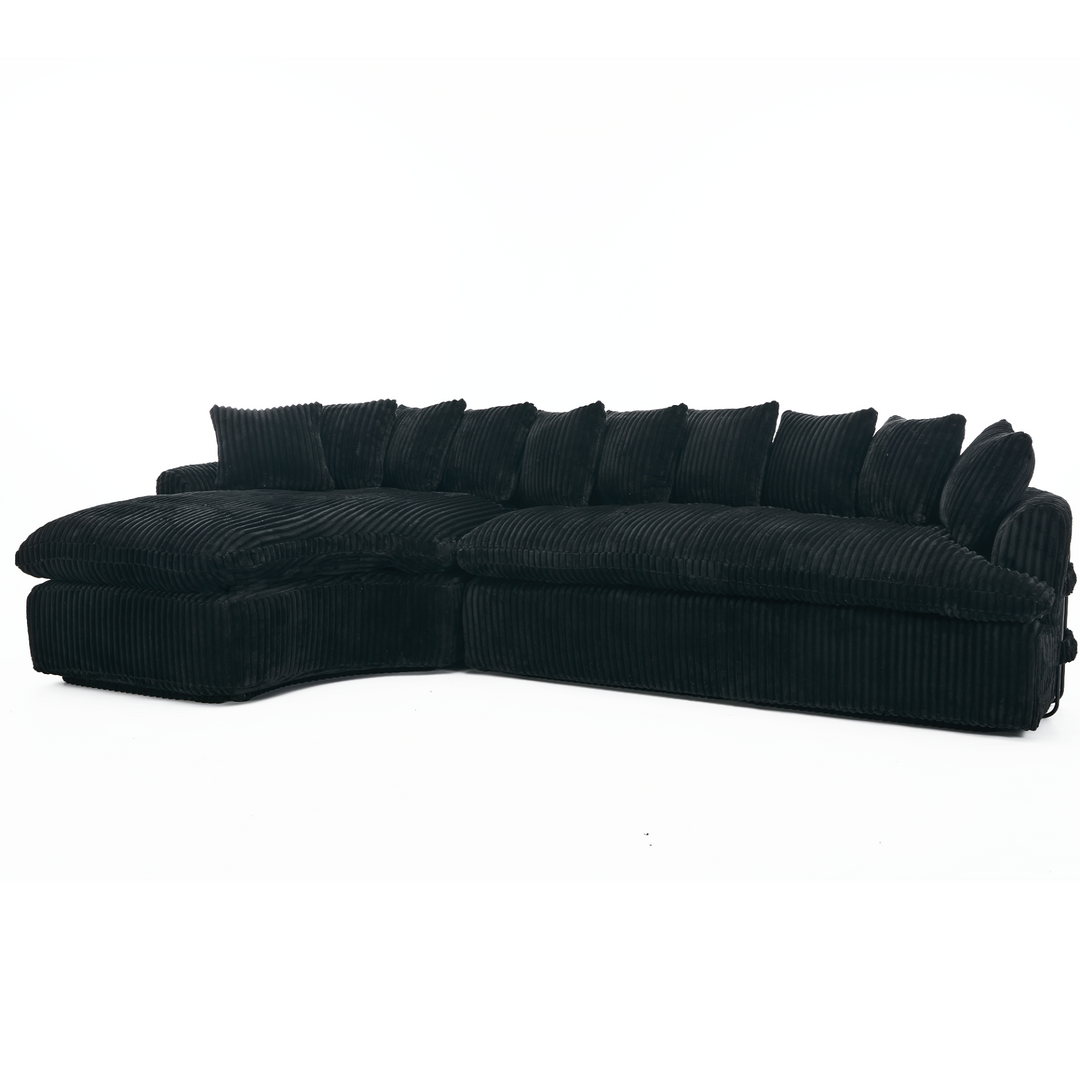 Buy farmhouse furniture Buy Best Farmhouse Sectional Sofa | 127-inch Cottage Farmhouse Curved L-Shape Sofa with 10 Cushions - Modern Cottage Farmhouse Furniture