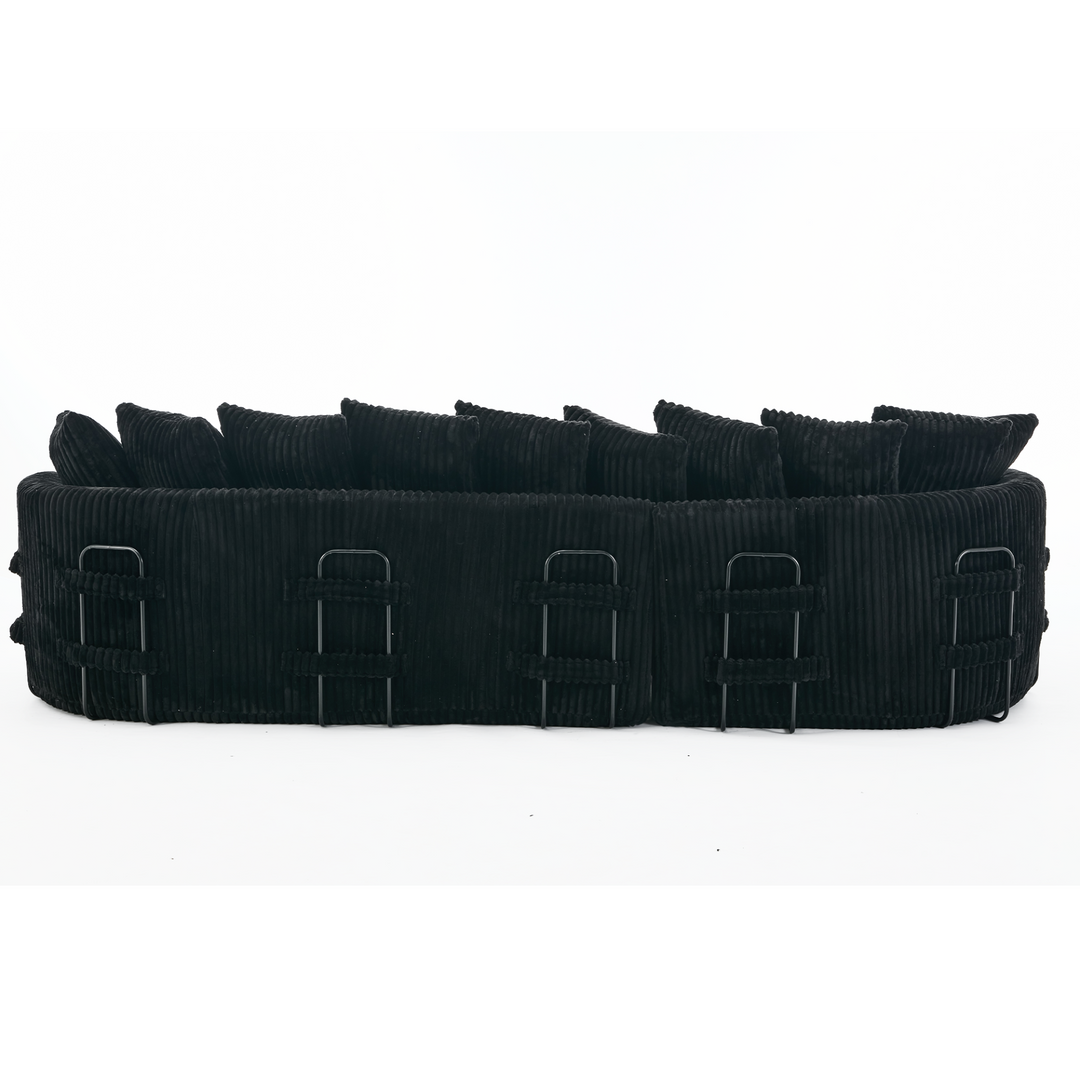 Buy farmhouse furniture Buy Best Farmhouse Sectional Sofa | 127-inch Cottage Farmhouse Curved L-Shape Sofa with 10 Cushions - Modern Cottage Farmhouse Furniture