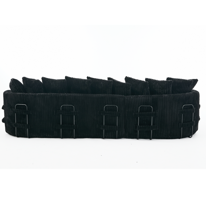 Buy farmhouse furniture Buy Best Farmhouse Sectional Sofa | 127-inch Cottage Farmhouse Curved L-Shape Sofa with 10 Cushions - Modern Cottage Farmhouse Furniture