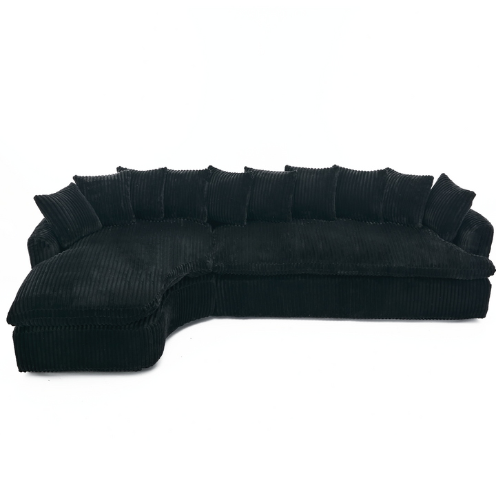 Buy farmhouse furniture Buy Best Farmhouse Sectional Sofa | 127-inch Cottage Farmhouse Curved L-Shape Sofa with 10 Cushions - Modern Cottage Farmhouse Furniture