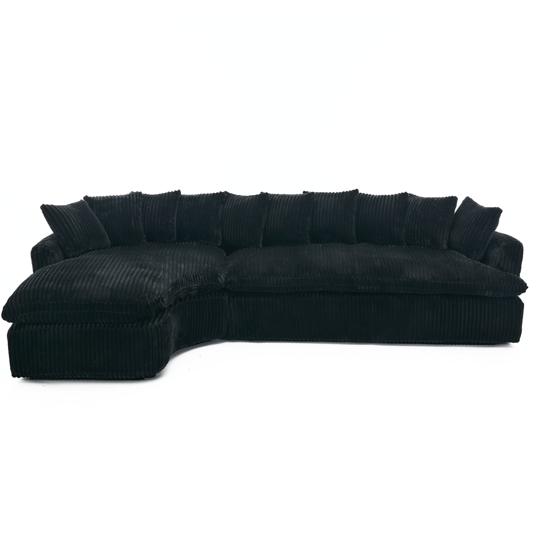 Buy farmhouse furniture Buy Best Farmhouse Sectional Sofa | 127-inch Cottage Farmhouse Curved L-Shape Sofa with 10 Cushions - Modern Cottage Farmhouse Furniture