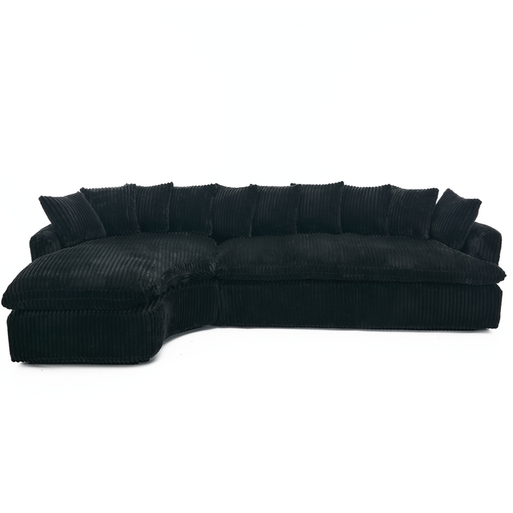 Buy farmhouse furniture Buy Best Farmhouse Sectional Sofa | 127-inch Cottage Farmhouse Curved L-Shape Sofa with 10 Cushions - Modern Cottage Farmhouse Furniture