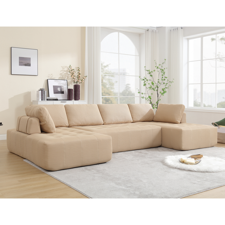Buy farmhouse furniture The Cielo Modular Combination U-shaped Upholstered Free Combination Sofa - Modern Cottage Farmhouse Furniture