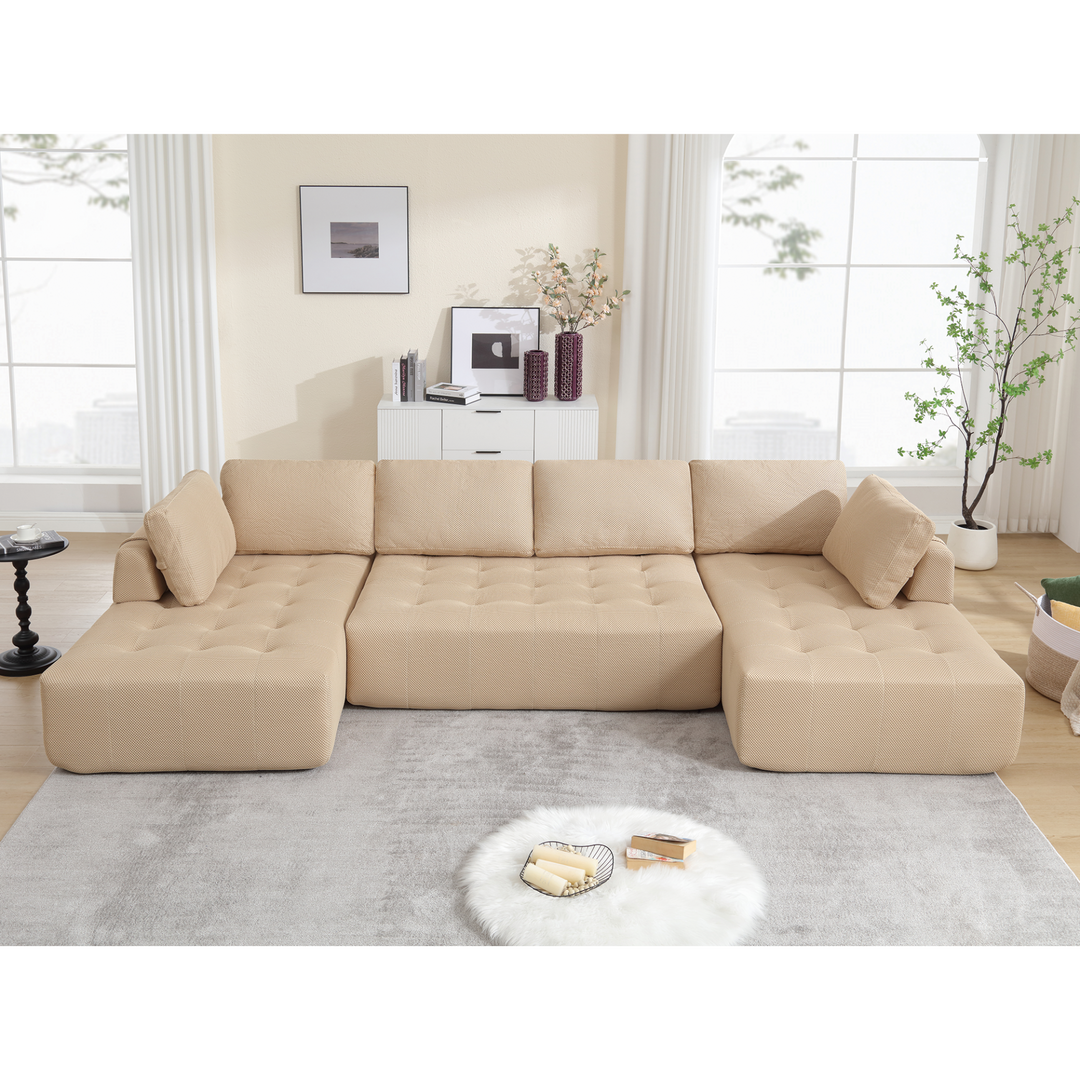 Buy farmhouse furniture The Cielo Modular Combination U-shaped Upholstered Free Combination Sofa - Modern Cottage Farmhouse Furniture