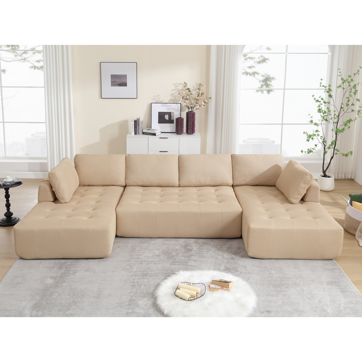 Buy farmhouse furniture The Cielo Modular Combination U-shaped Upholstered Free Combination Sofa - Modern Cottage Farmhouse Furniture