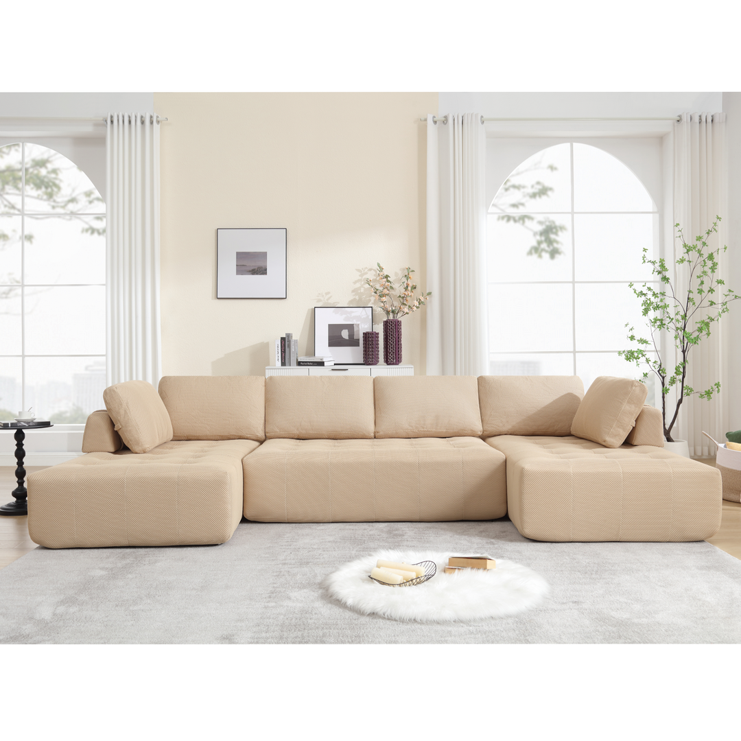 Buy farmhouse furniture The Cielo Modular Combination U-shaped Upholstered Free Combination Sofa - Modern Cottage Farmhouse Furniture
