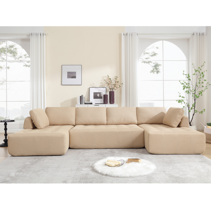 Buy farmhouse furniture The Cielo Modular Combination U-shaped Upholstered Free Combination Sofa - Modern Cottage Farmhouse Furniture