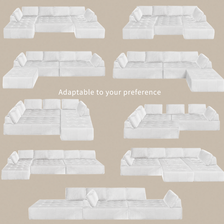 Buy farmhouse furniture The Cielo Modular Combination U-shaped Upholstered Free Combination Sofa - Modern Cottage Farmhouse Furniture