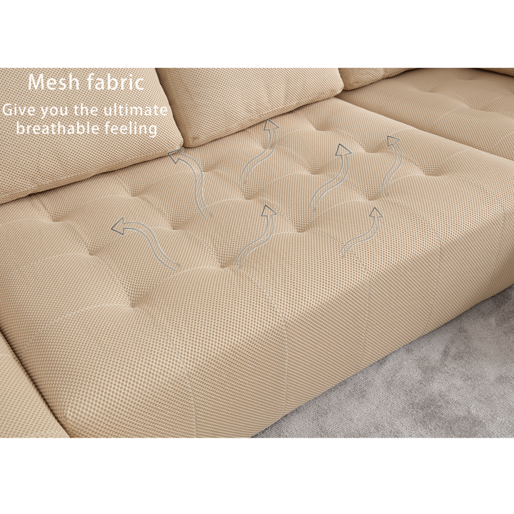 Buy farmhouse furniture The Cielo Modular Combination U-shaped Upholstered Free Combination Sofa - Modern Cottage Farmhouse Furniture
