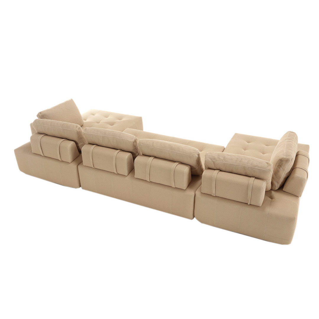 Buy farmhouse furniture The Cielo Modular Combination U-shaped Upholstered Free Combination Sofa - Modern Cottage Farmhouse Furniture