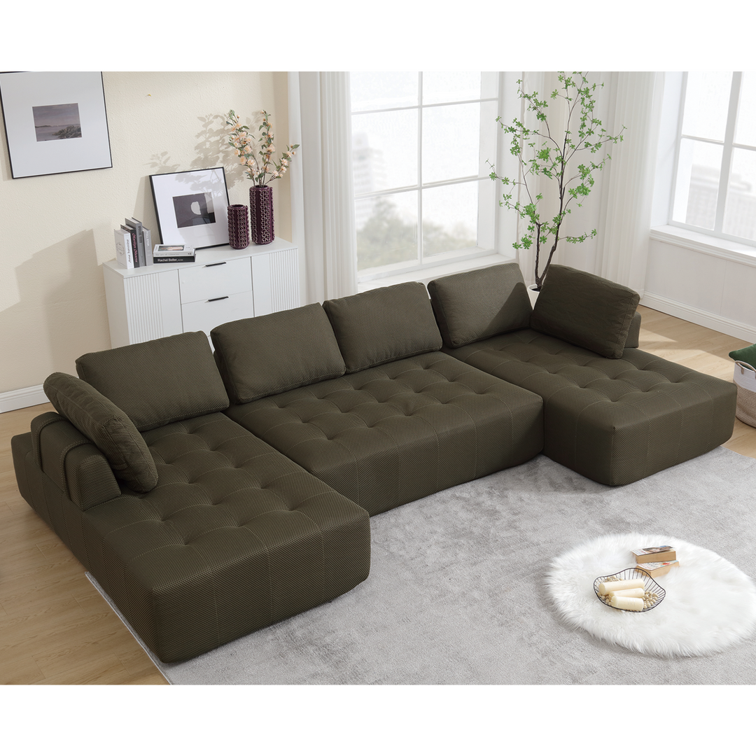 Buy farmhouse furniture The Cielo Modular Combination U-shaped Upholstered Free Combination Sofa - Modern Cottage Farmhouse Furniture