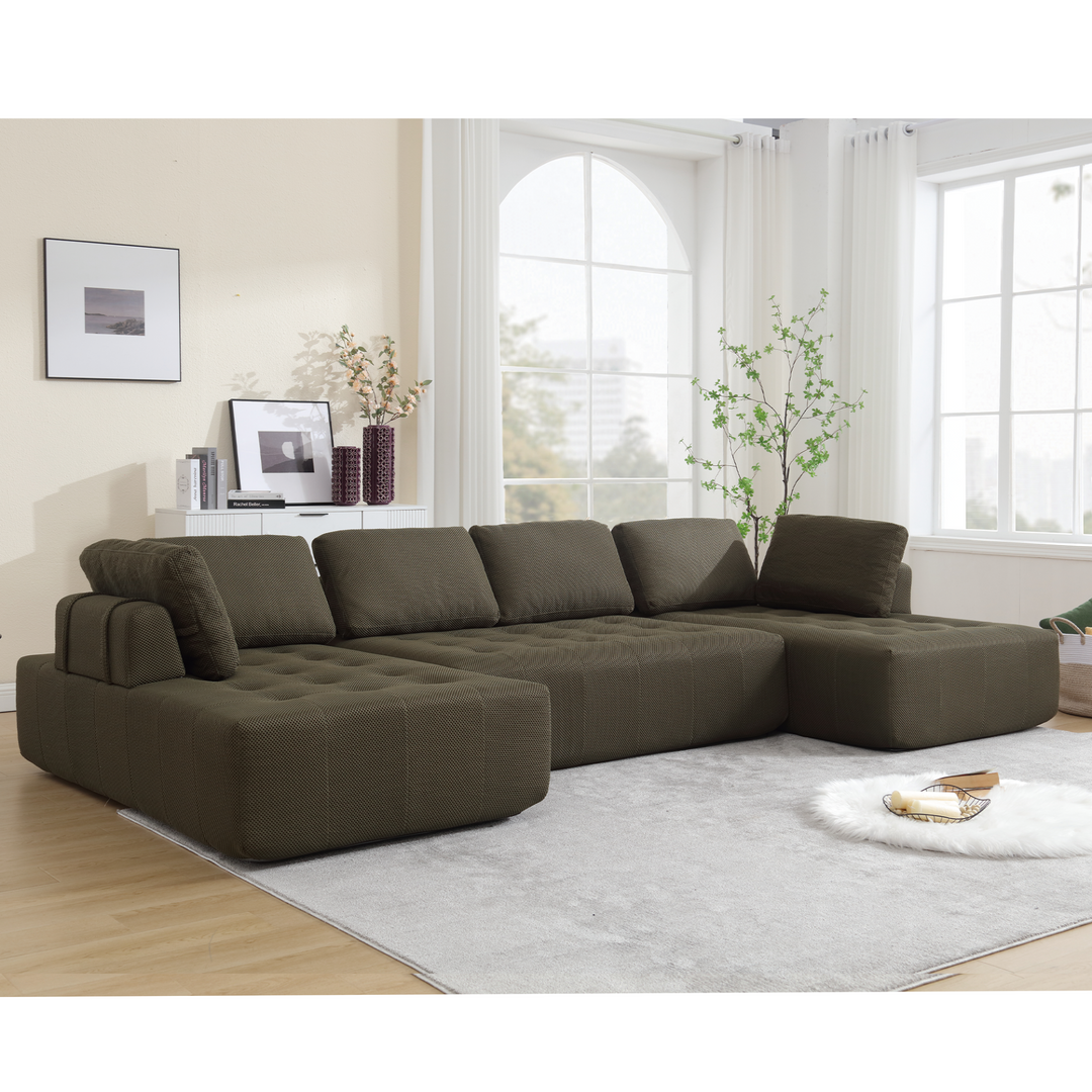 Buy farmhouse furniture The Cielo Modular Combination U-shaped Upholstered Free Combination Sofa - Modern Cottage Farmhouse Furniture