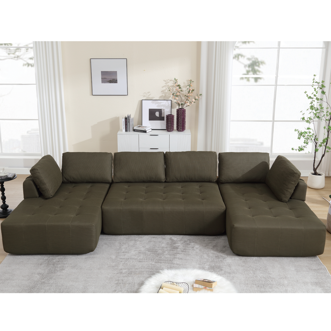Buy farmhouse furniture The Cielo Modular Combination U-shaped Upholstered Free Combination Sofa - Modern Cottage Farmhouse Furniture