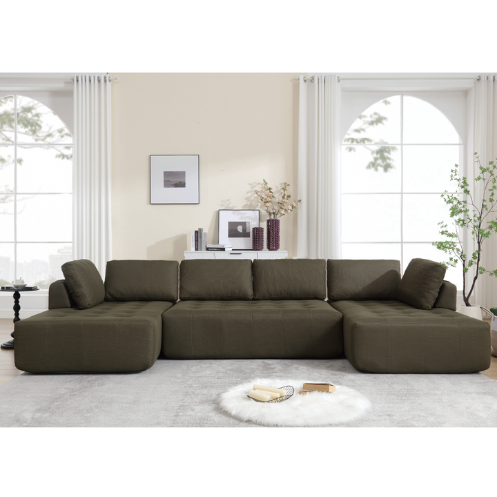 Buy farmhouse furniture The Cielo Modular Combination U-shaped Upholstered Free Combination Sofa - Modern Cottage Farmhouse Furniture