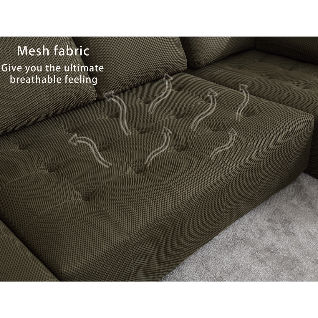 Buy farmhouse furniture The Cielo Modular Combination U-shaped Upholstered Free Combination Sofa - Modern Cottage Farmhouse Furniture