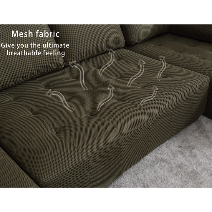 Buy farmhouse furniture The Cielo Modular Combination U-shaped Upholstered Free Combination Sofa - Modern Cottage Farmhouse Furniture