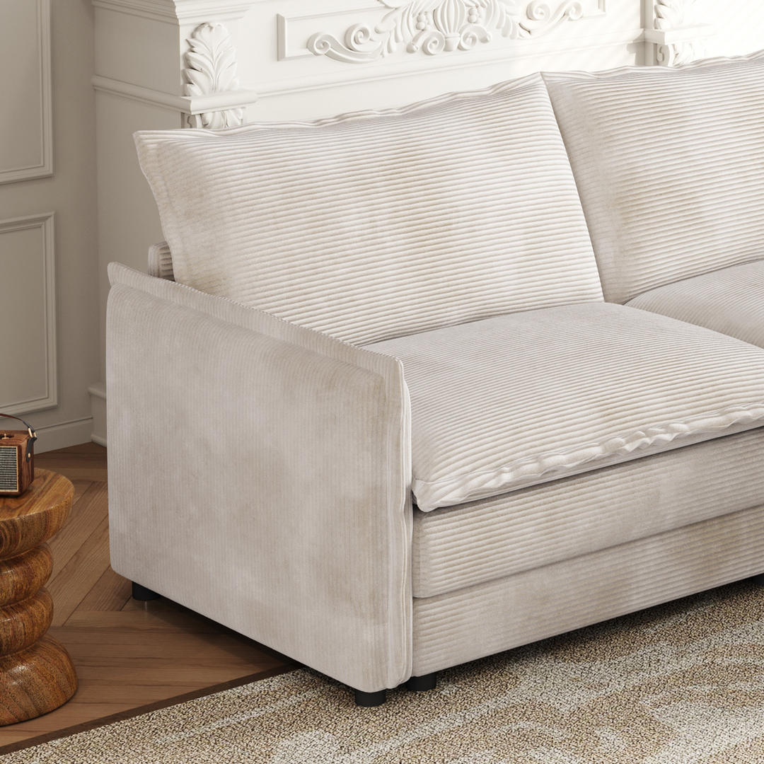 Buy farmhouse furniture La Brisa Mediterranean Upholstery Cloud Modular Sectional - Modern Cottage Farmhouse Furniture