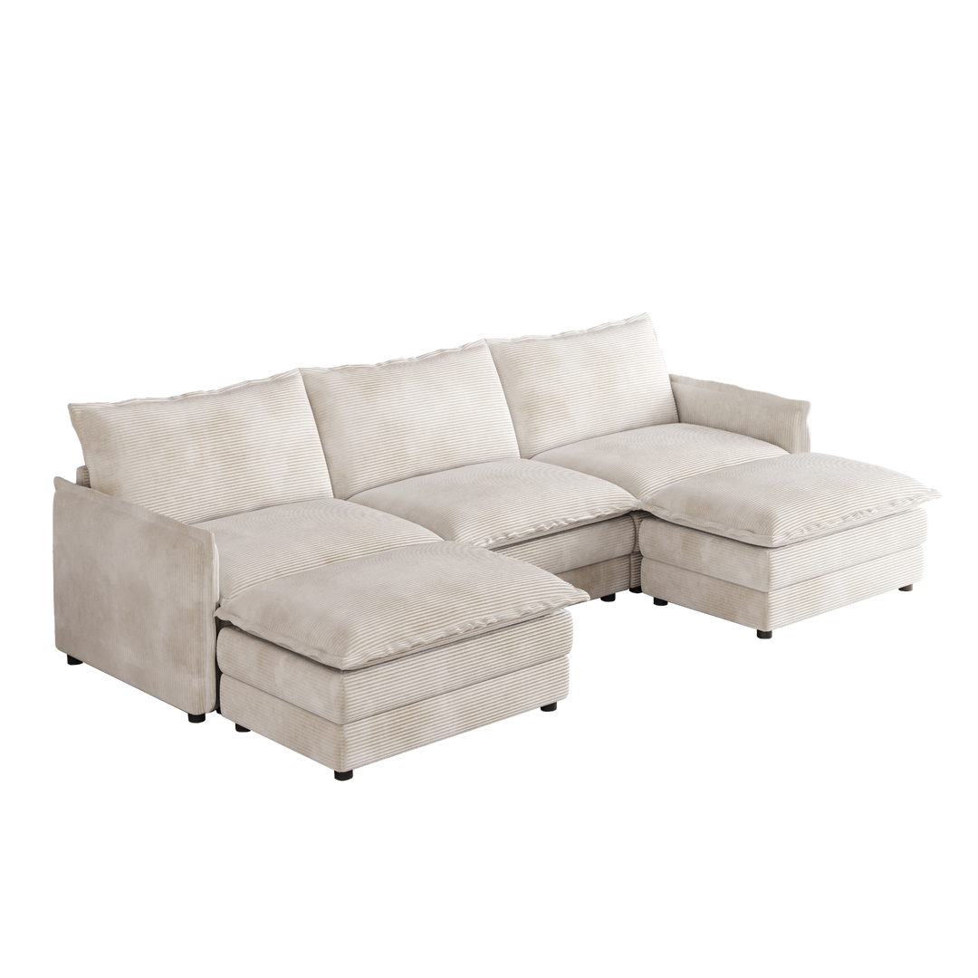 Buy farmhouse furniture La Brisa Mediterranean Upholstery Cloud Modular Sectional - Modern Cottage Farmhouse Furniture