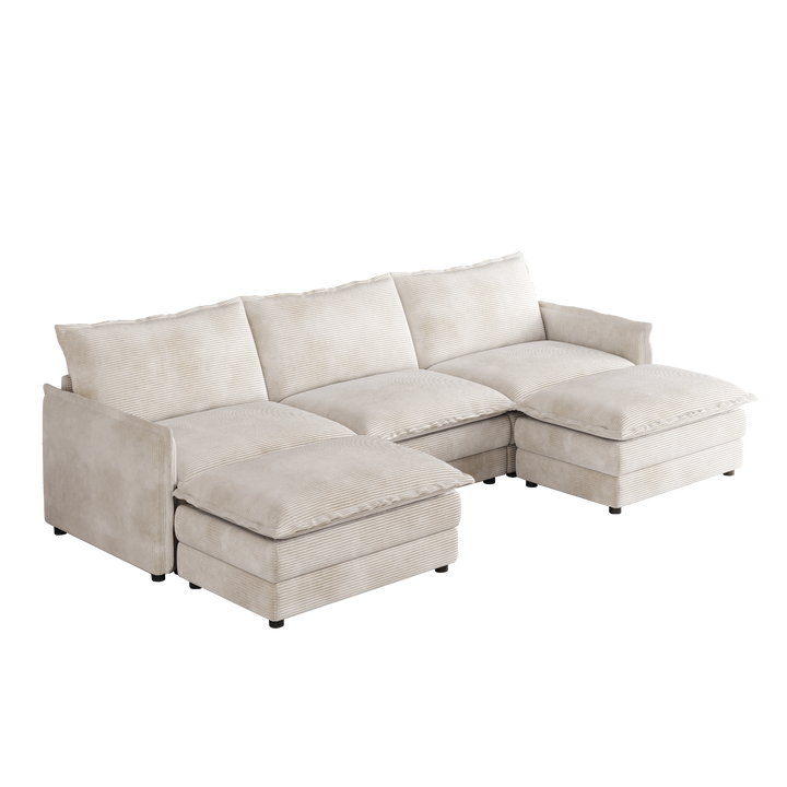 Buy farmhouse furniture La Brisa Mediterranean Upholstery Cloud Modular Sectional - Modern Cottage Farmhouse Furniture