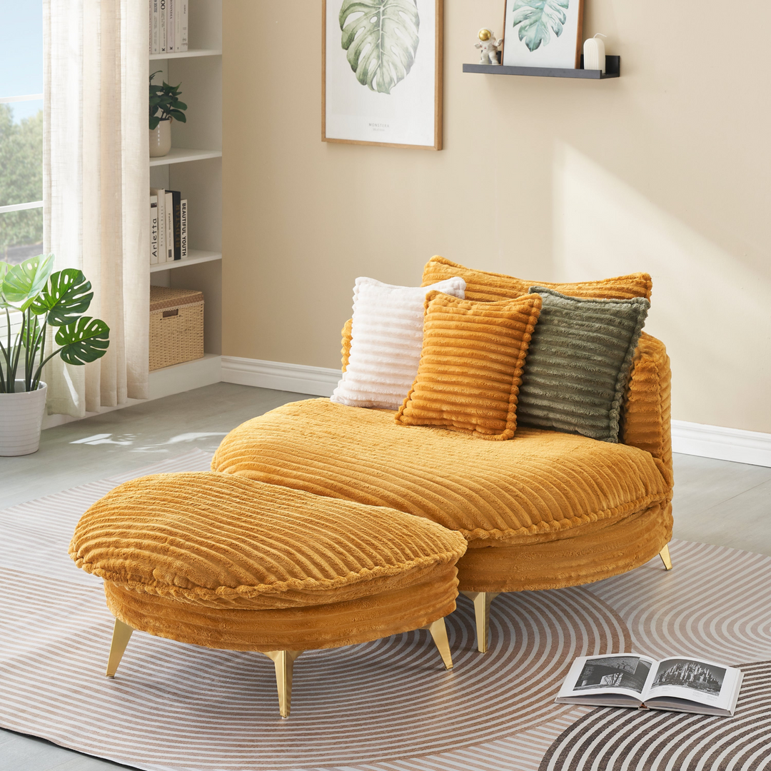 Buy farmhouse furniture Corduroy Sofa Fabric with Three Matching Pillows, Two-Seater for Apartment Office - Modern Cottage Farmhouse Furniture