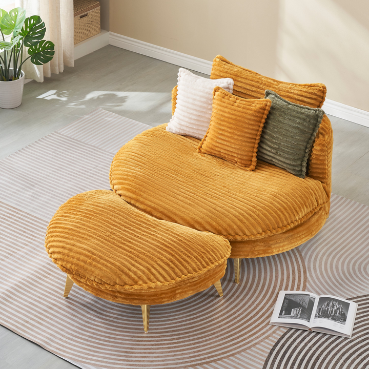 Buy farmhouse furniture Corduroy Sofa Fabric with Three Matching Pillows, Two-Seater for Apartment Office - Modern Cottage Farmhouse Furniture