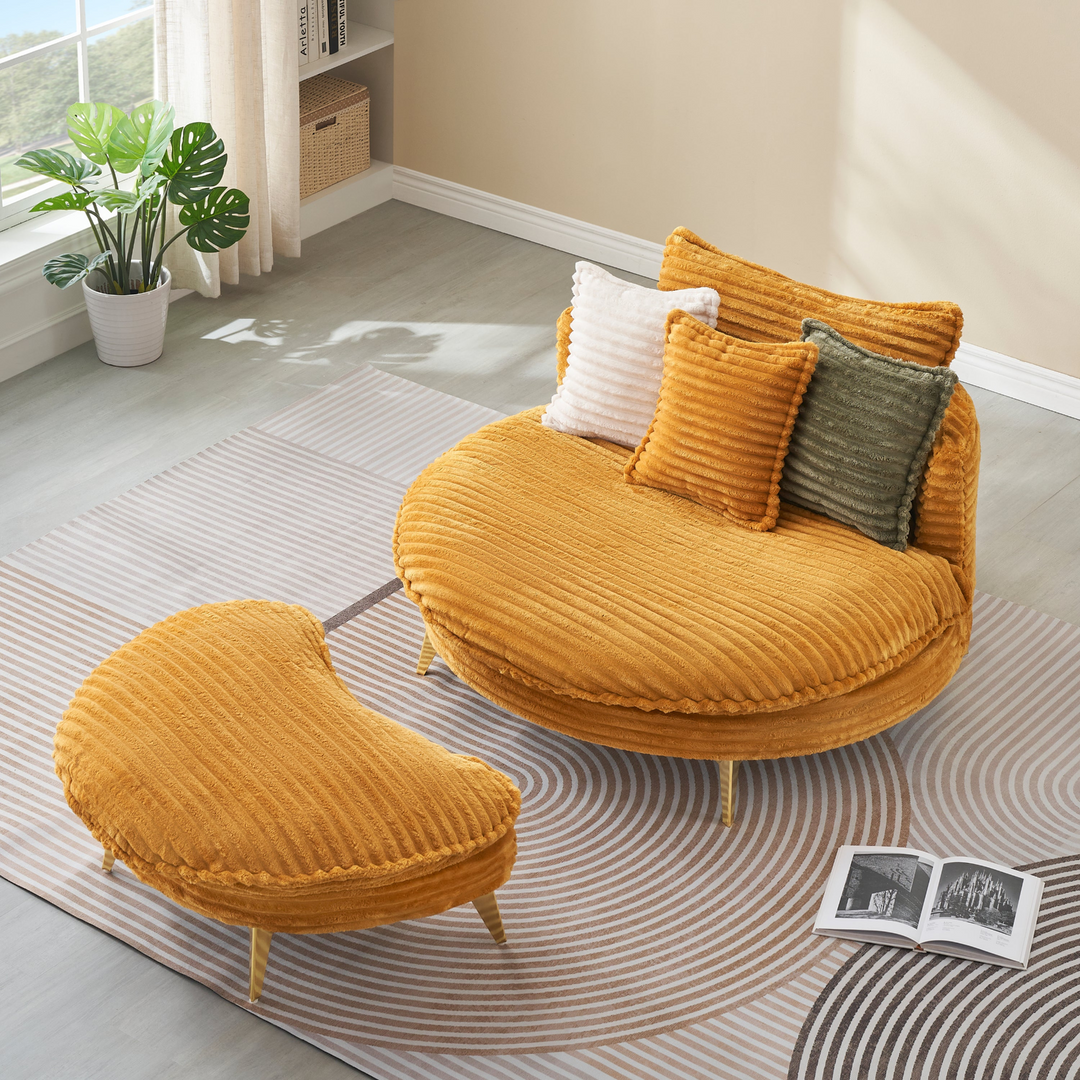 Buy farmhouse furniture Corduroy Sofa Fabric with Three Matching Pillows, Two-Seater for Apartment Office - Modern Cottage Farmhouse Furniture