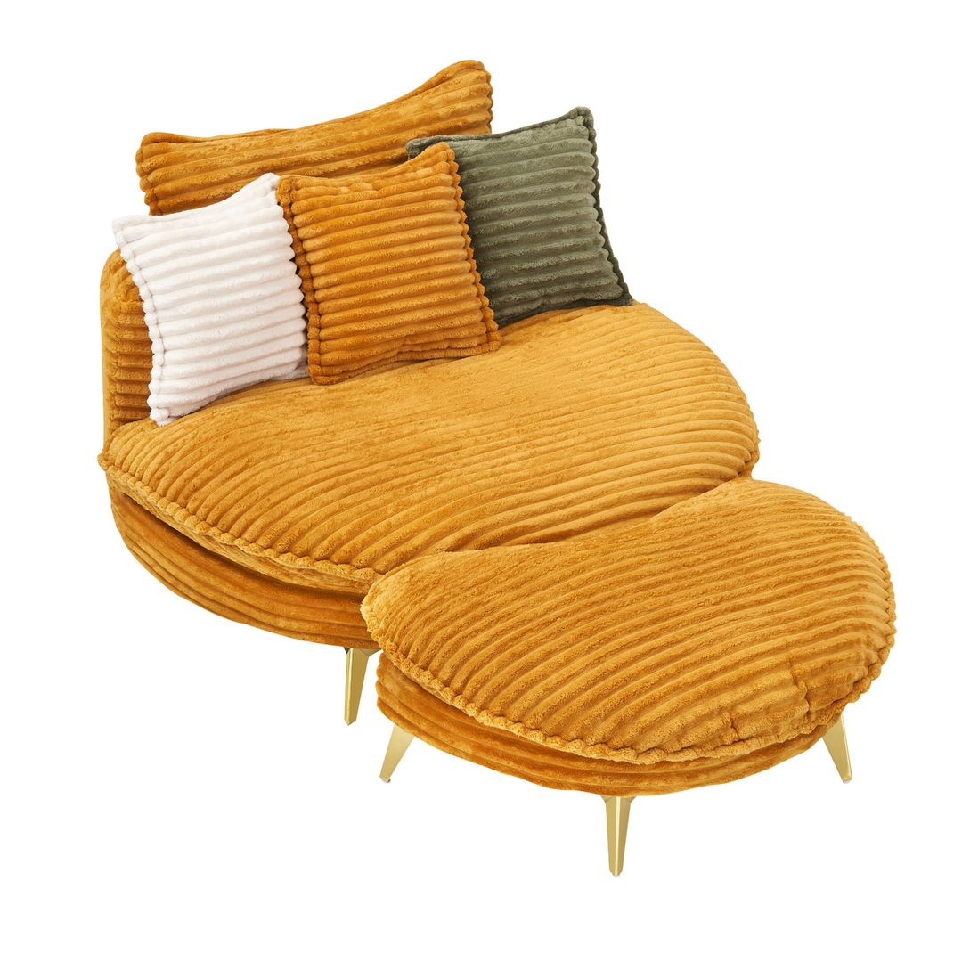 Buy farmhouse furniture Corduroy Sofa Fabric with Three Matching Pillows, Two-Seater for Apartment Office - Modern Cottage Farmhouse Furniture