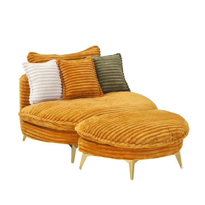 Buy farmhouse furniture Corduroy Sofa Fabric with Three Matching Pillows, Two-Seater for Apartment Office - Modern Cottage Farmhouse Furniture