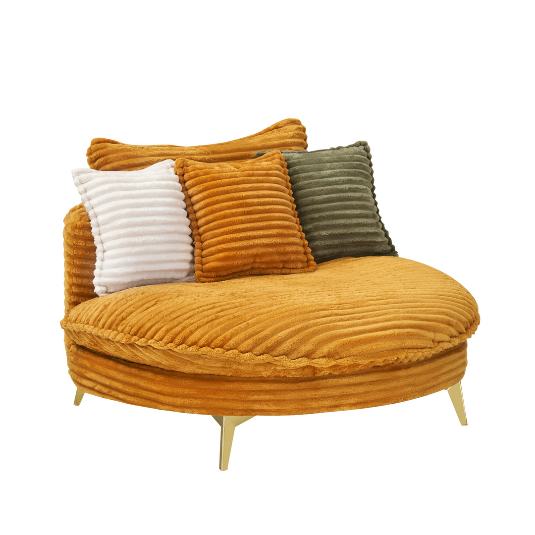 Buy farmhouse furniture Corduroy Sofa Fabric with Three Matching Pillows, Two-Seater for Apartment Office - Modern Cottage Farmhouse Furniture