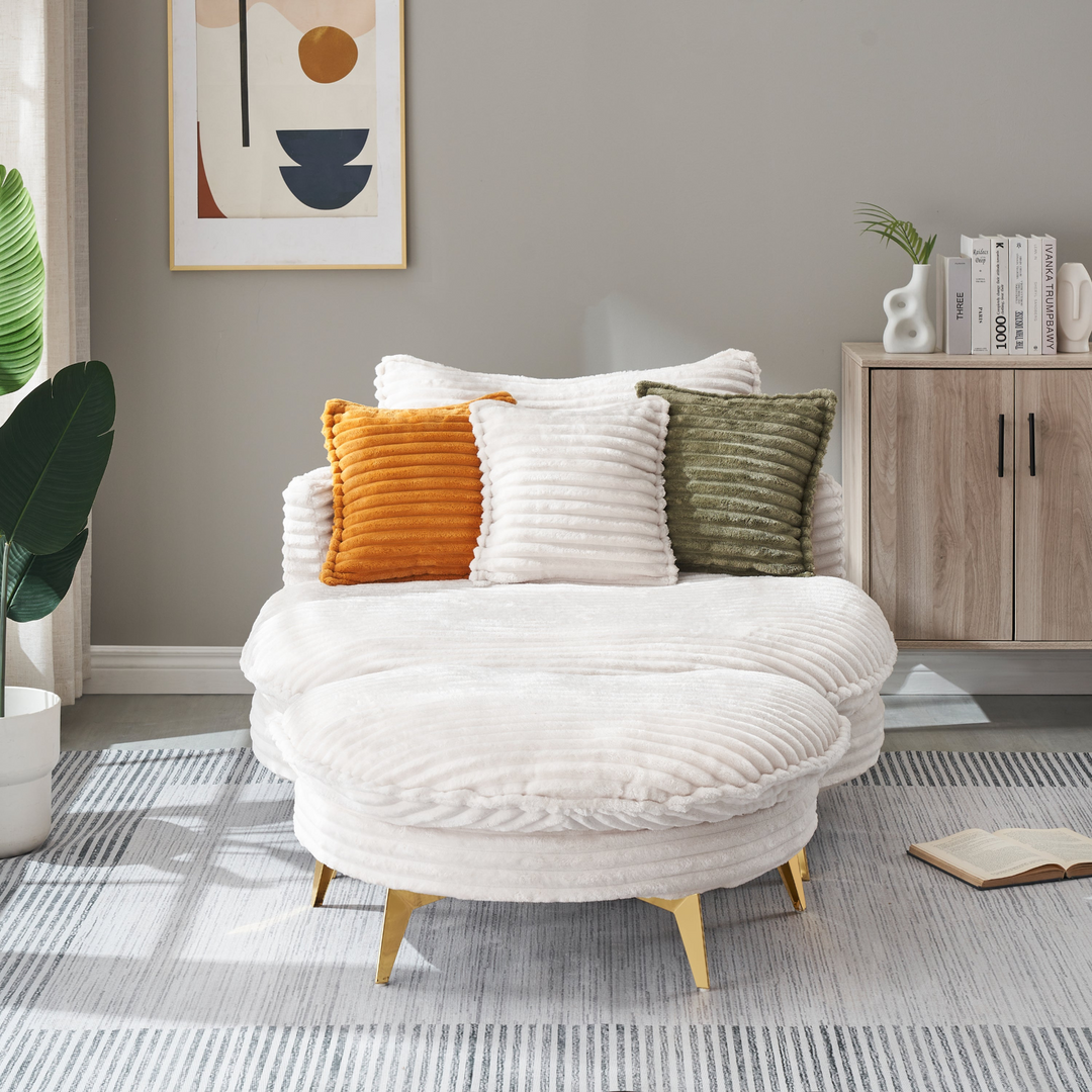 Buy farmhouse furniture Corduroy Sofa Fabric with Three Matching Pillows, Two-Seater for Apartment Office - Modern Cottage Farmhouse Furniture