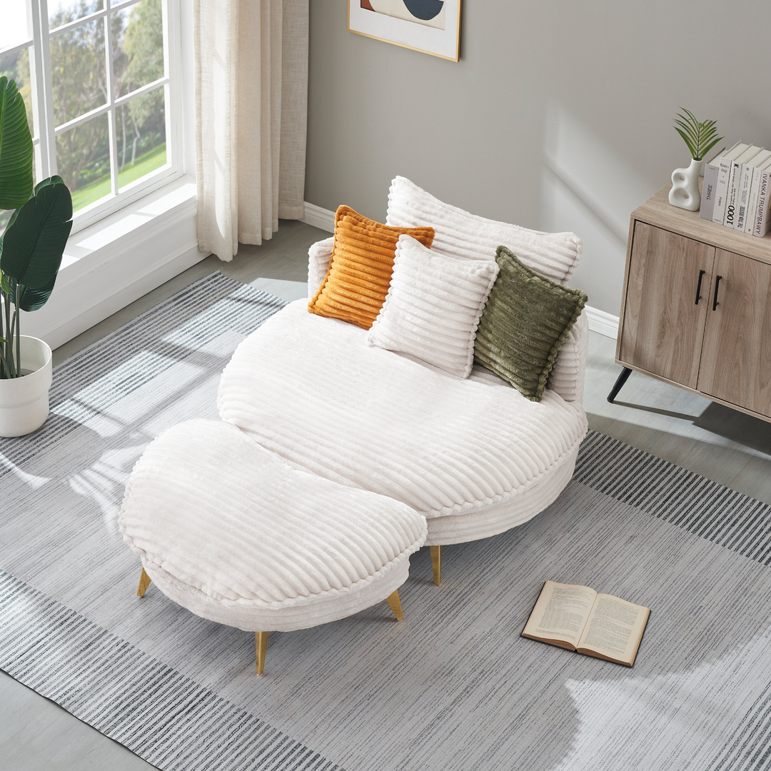 Buy farmhouse furniture Corduroy Sofa Fabric with Three Matching Pillows, Two-Seater for Apartment Office - Modern Cottage Farmhouse Furniture
