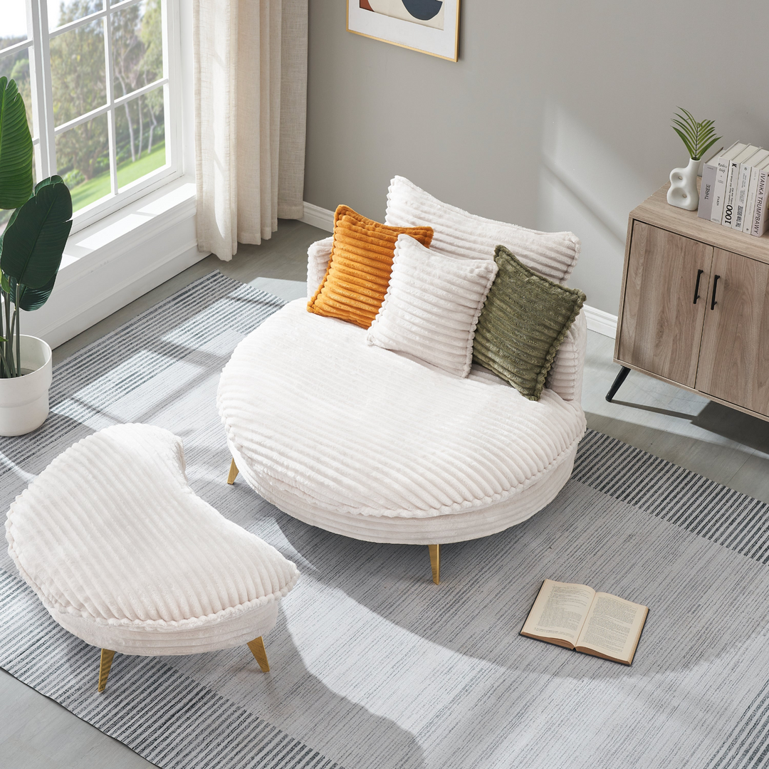 Buy farmhouse furniture Corduroy Sofa Fabric with Three Matching Pillows, Two-Seater for Apartment Office - Modern Cottage Farmhouse Furniture
