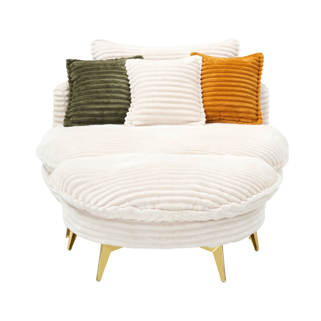 Buy farmhouse furniture Corduroy Sofa Fabric with Three Matching Pillows, Two-Seater for Apartment Office - Modern Cottage Farmhouse Furniture