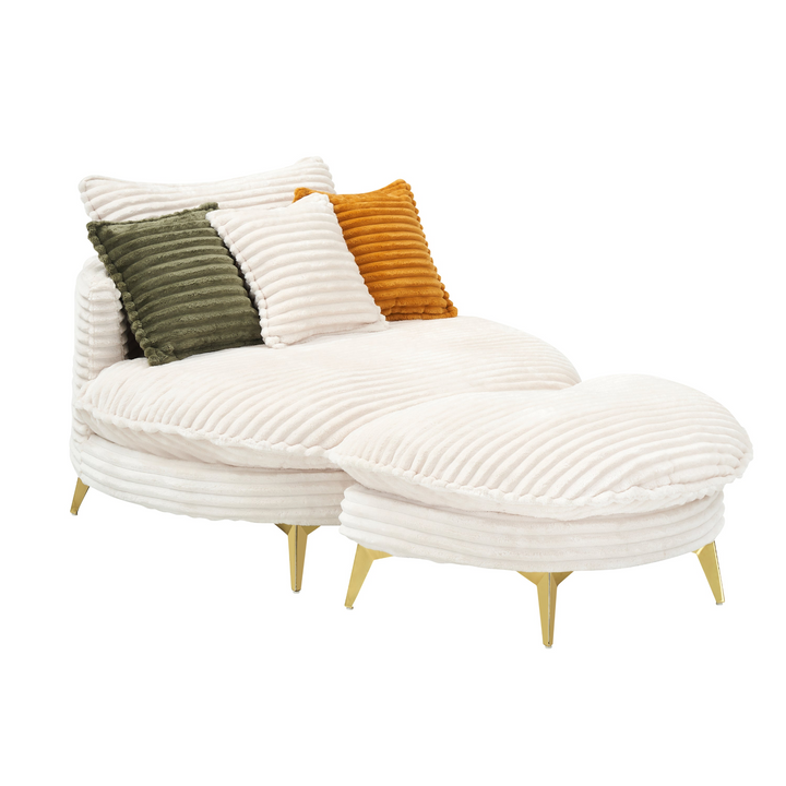 Buy farmhouse furniture Corduroy Sofa Fabric with Three Matching Pillows, Two-Seater for Apartment Office - Modern Cottage Farmhouse Furniture