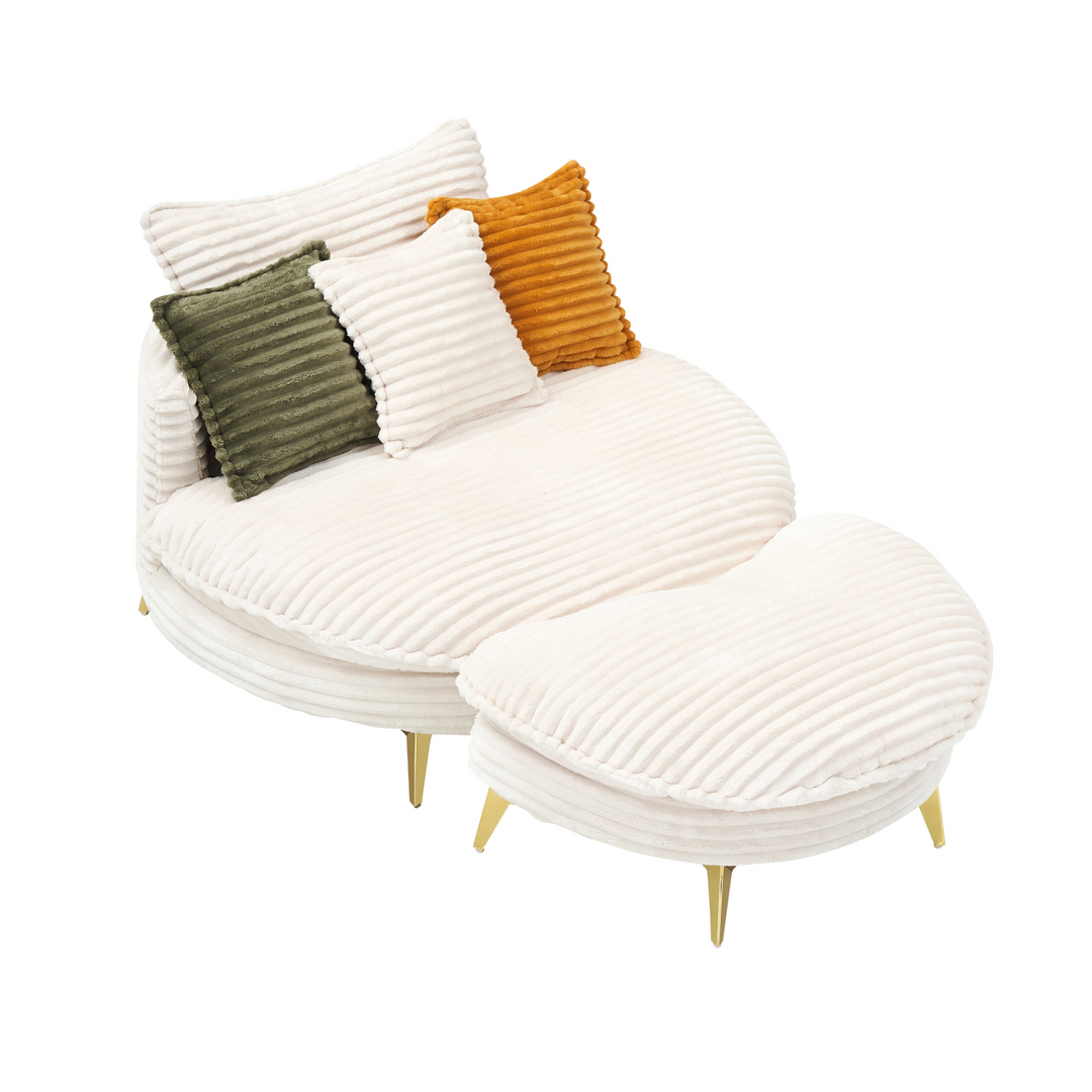 Buy farmhouse furniture Corduroy Sofa Fabric with Three Matching Pillows, Two-Seater for Apartment Office - Modern Cottage Farmhouse Furniture