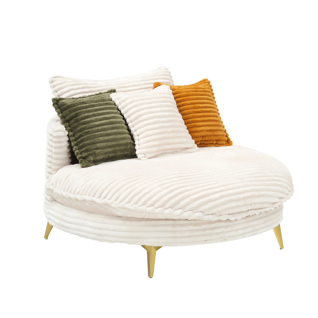 Buy farmhouse furniture Corduroy Sofa Fabric with Three Matching Pillows, Two-Seater for Apartment Office - Modern Cottage Farmhouse Furniture