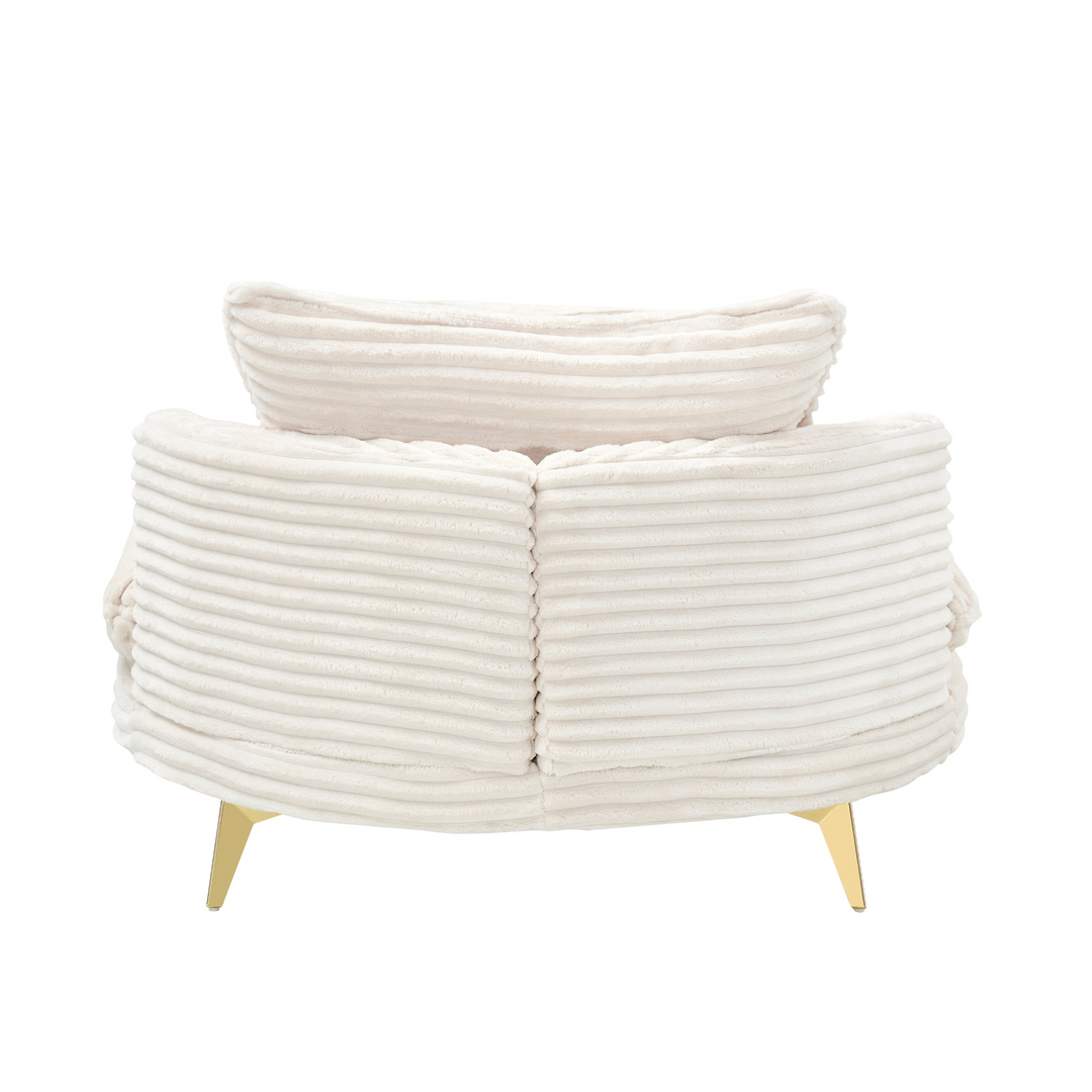 Buy farmhouse furniture Corduroy Sofa Fabric with Three Matching Pillows, Two-Seater for Apartment Office - Modern Cottage Farmhouse Furniture