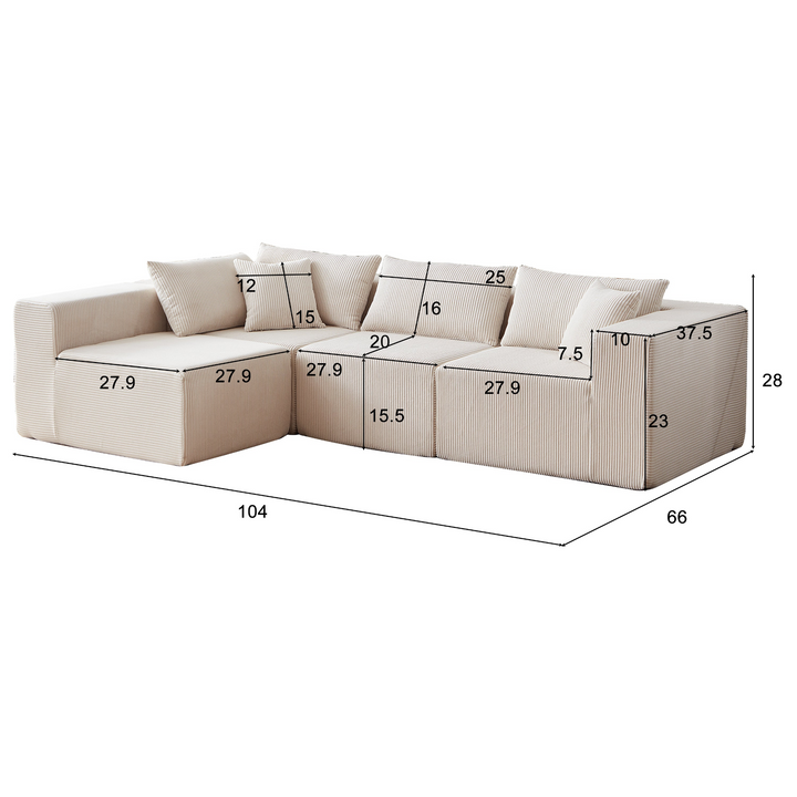 Buy farmhouse furniture La Kei • Upholstered European Farmhouse Style Modular L Shaped Sectional Sofa - Modern Cottage Farmhouse Furniture