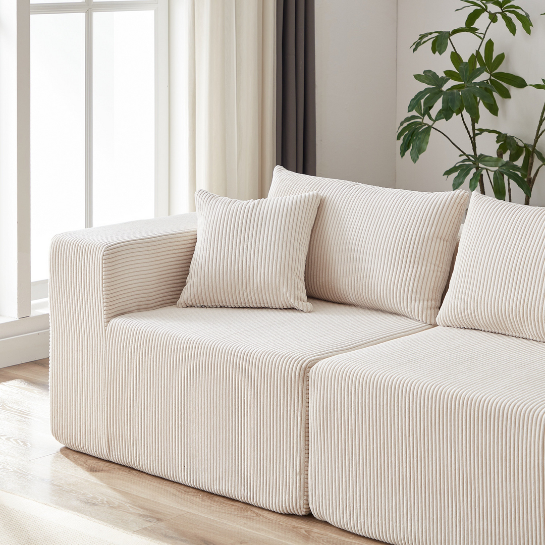 Buy farmhouse furniture La Kei • Upholstered European Farmhouse Style Modular L Shaped Sectional Sofa - Modern Cottage Farmhouse Furniture