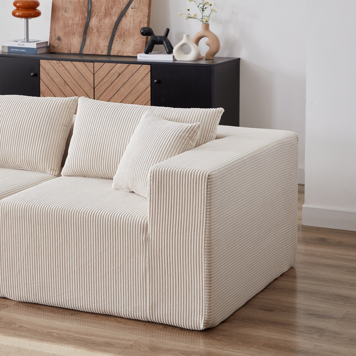 Buy farmhouse furniture La Kei • Upholstered European Farmhouse Style Modular L Shaped Sectional Sofa - Modern Cottage Farmhouse Furniture