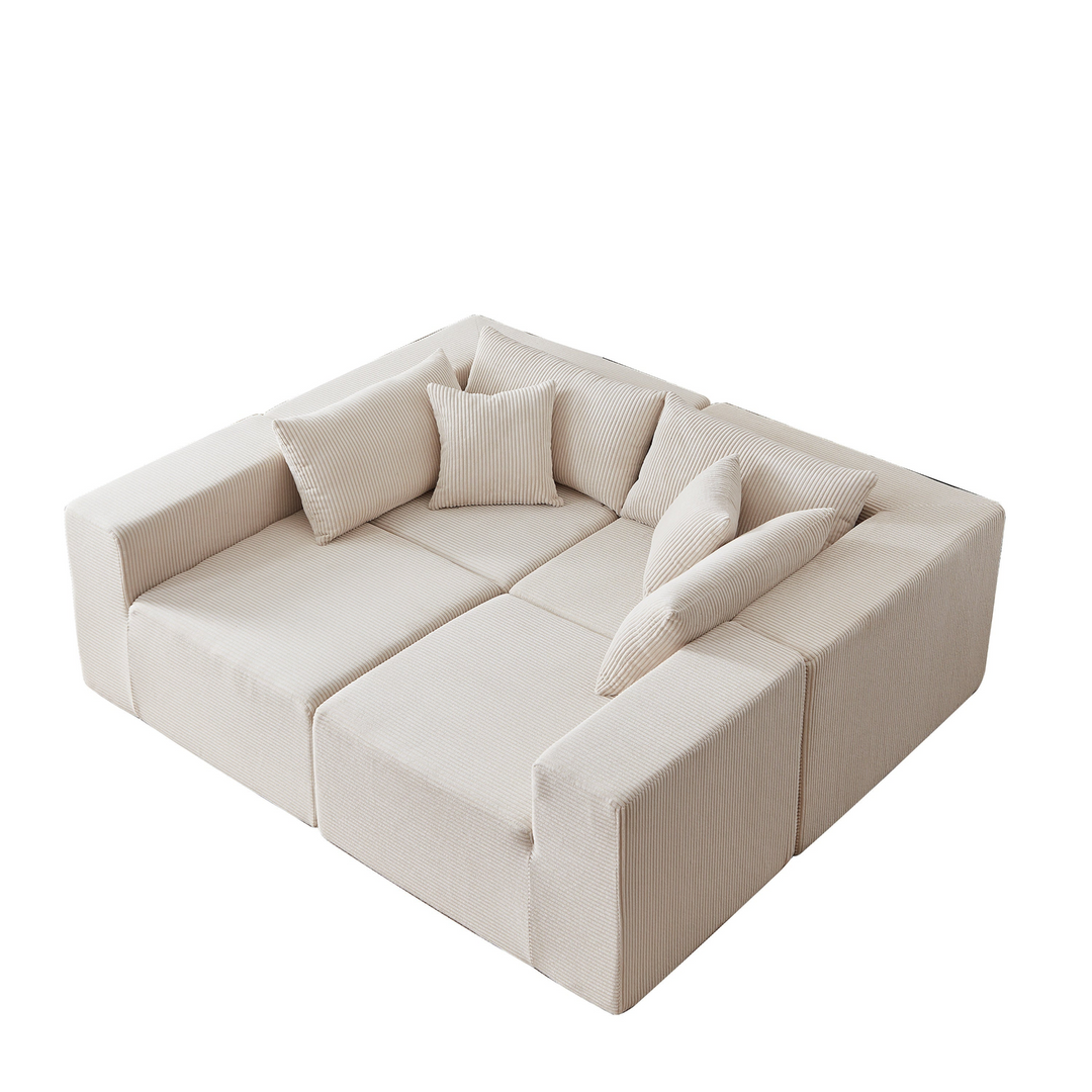 Buy farmhouse furniture La Kei • Upholstered European Farmhouse Style Modular L Shaped Sectional Sofa - Modern Cottage Farmhouse Furniture