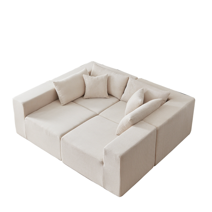 Buy farmhouse furniture La Kei • Upholstered European Farmhouse Style Modular L Shaped Sectional Sofa - Modern Cottage Farmhouse Furniture