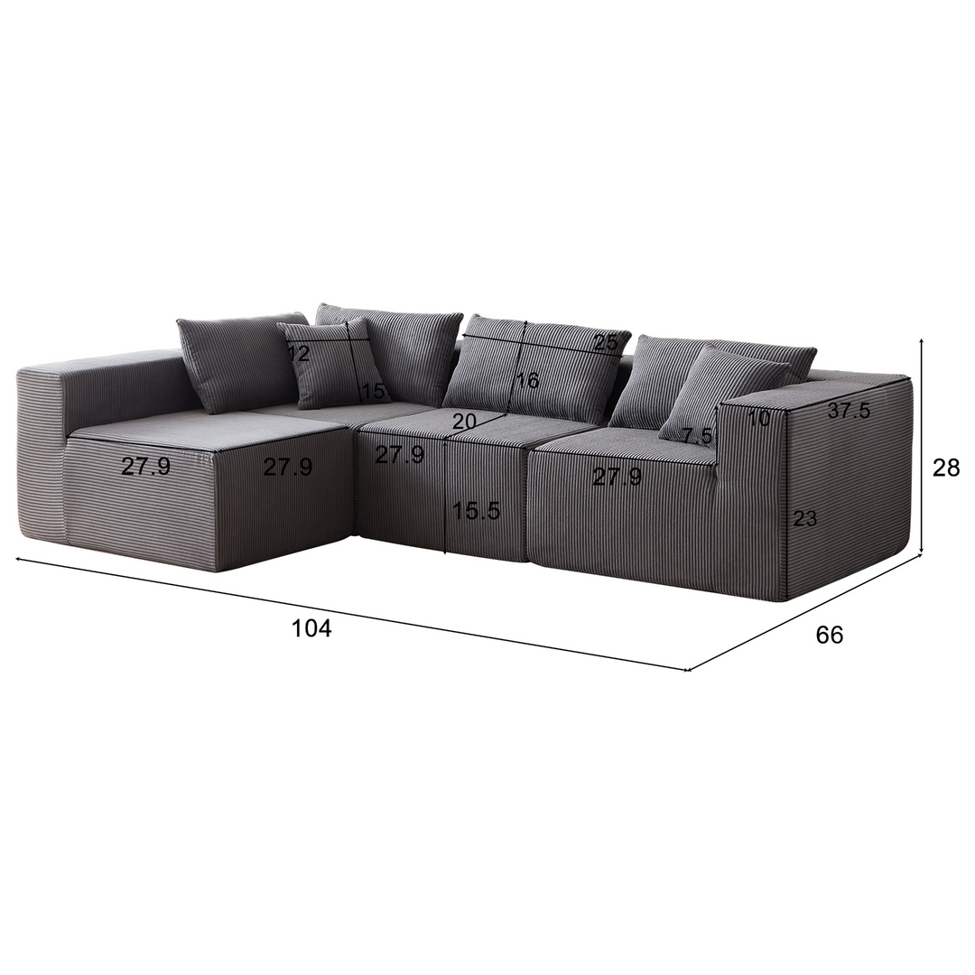 Buy farmhouse furniture La Kei • Upholstered European Farmhouse Style Modular L Shaped Sectional Sofa - Modern Cottage Farmhouse Furniture