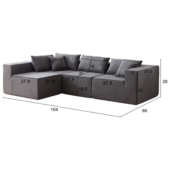 Buy farmhouse furniture La Kei • Upholstered European Farmhouse Style Modular L Shaped Sectional Sofa - Modern Cottage Farmhouse Furniture
